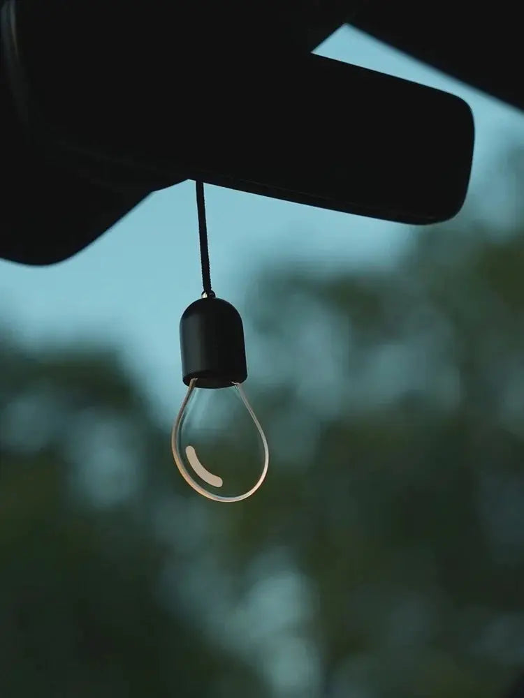 SEAMETAL car rearview mirror ornament hanging LED bulb decor with clear bulb and black cap