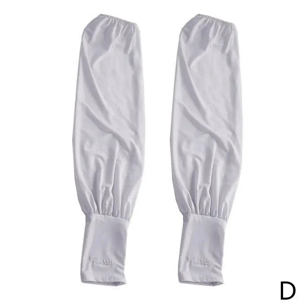 Summer Ice Silk Arm Sleeves for Women UV Protection Long Length Breathable Driving Sun Shield