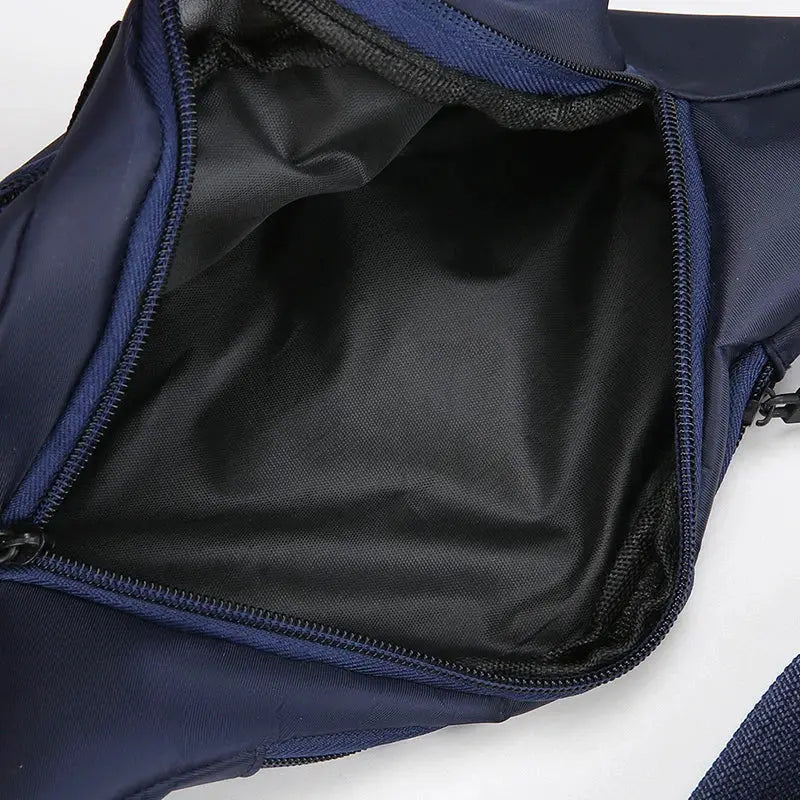 Simples Market men's navy waist pack, large-capacity anti-theft chest bag for running