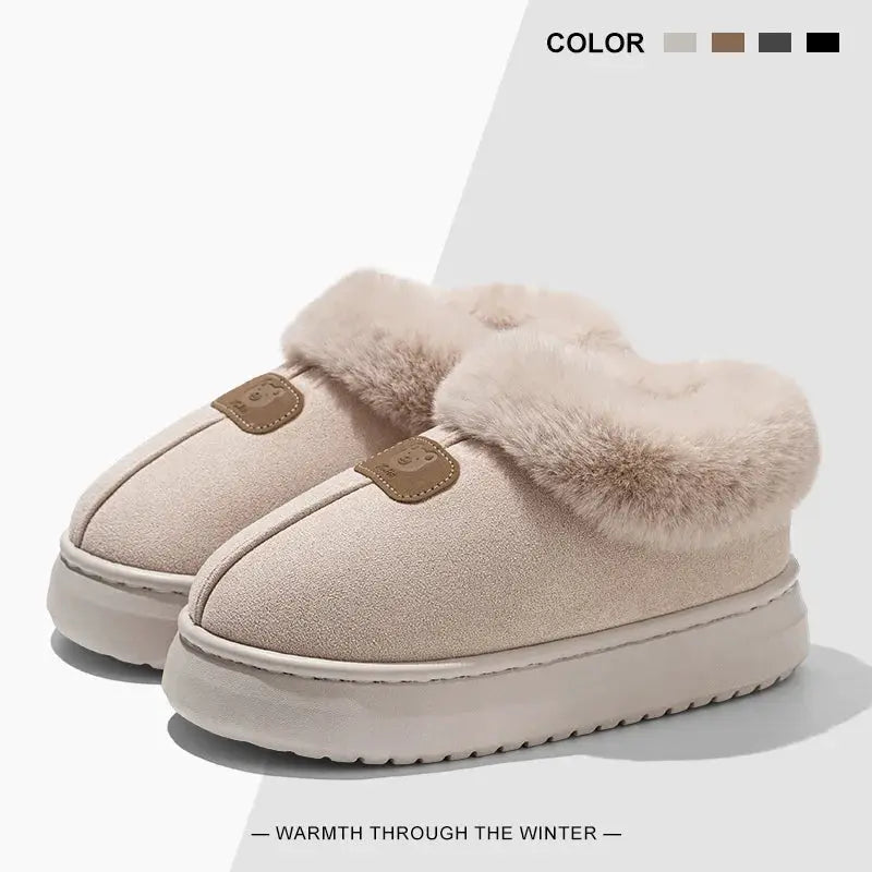 CozyNest Fleece Lined Winter Slippers for Men and Women Ankle Coverage Thick EVA Sole for Indoor Outdoor Warmth