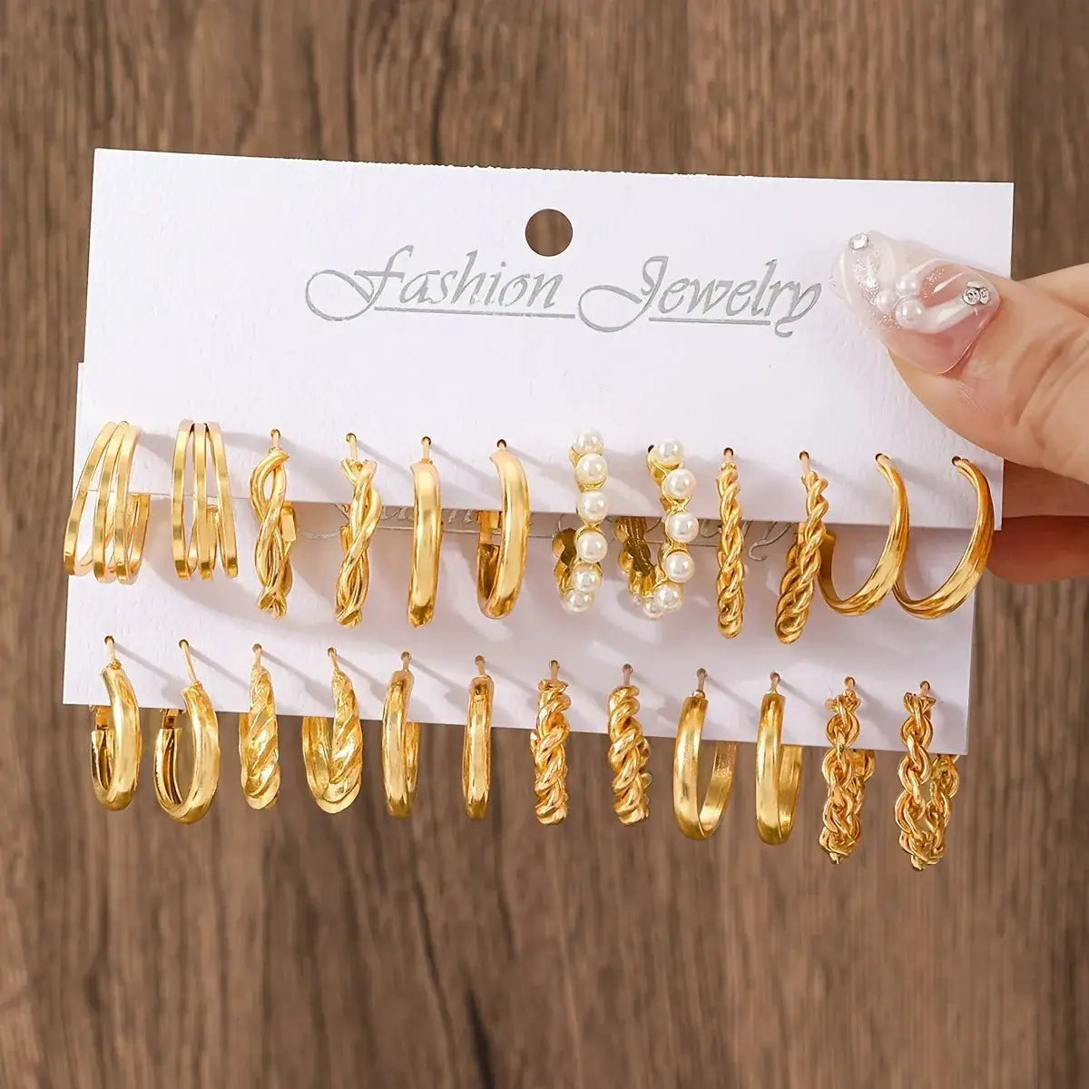 European And American Metal Earrings 24 Piece Set Featuring Pearls Mushrooms Snakes Butterflies And More Fashion Jewelry