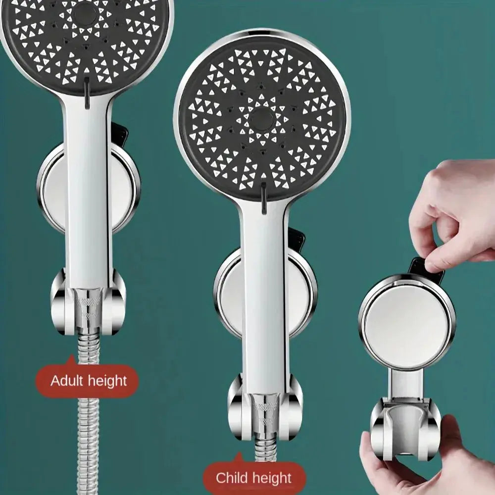 Universal shower head holder by Simples Market with punch-free suction cup, wall-mount, 360° adjustable, 3 heights