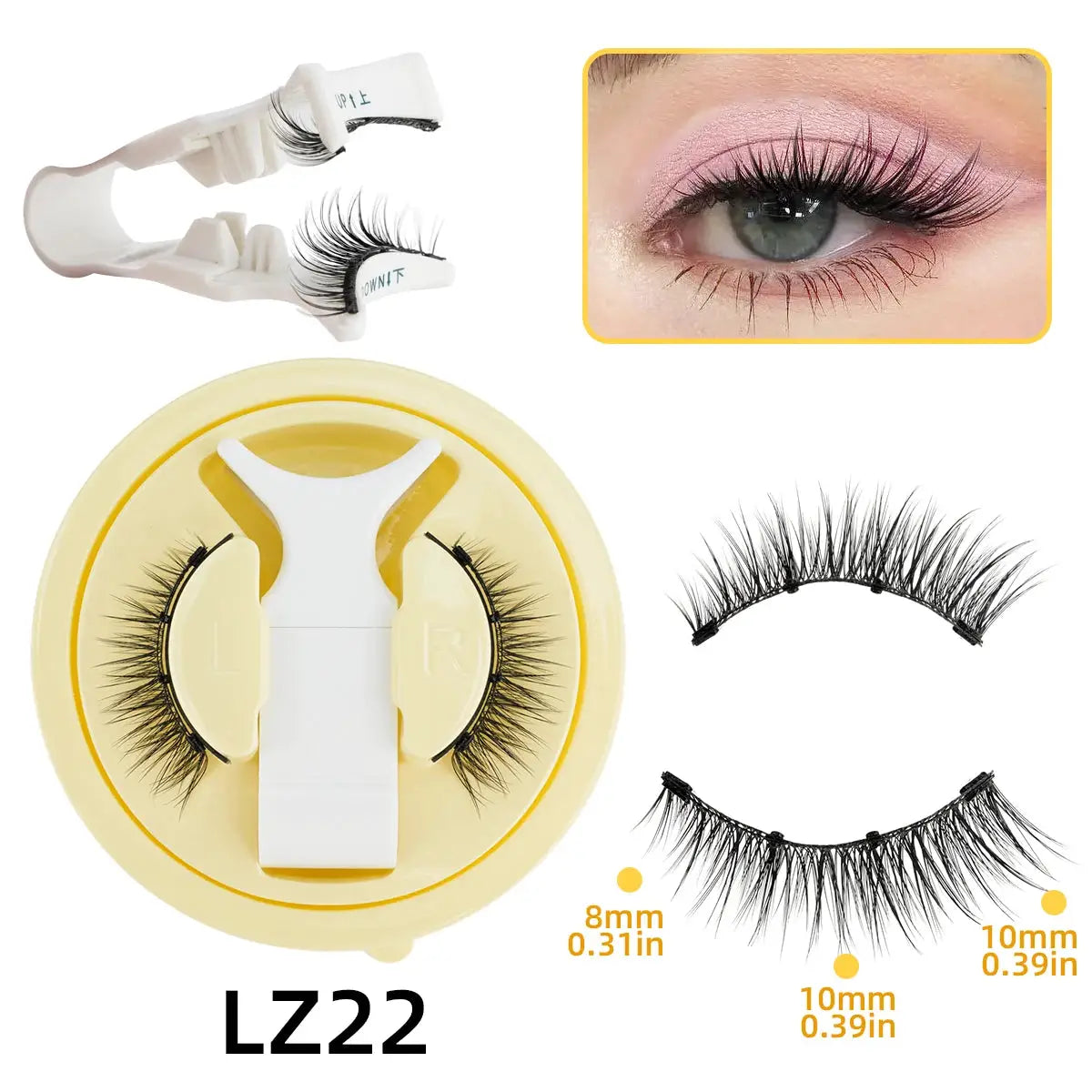 YSDO 1 Pair Glue Free Magnetic Eyelashes Natural 3D Mink Reusable Sensitive Eye Friendly Kit 2025