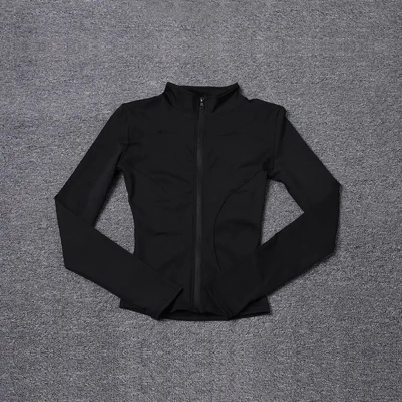 VitalWear Women Sport Jacket Long Sleeve Breathable Stretch Knit Fabric For Workouts Gym Yoga Training