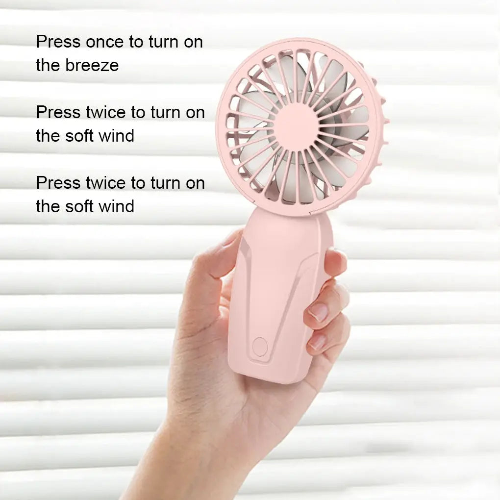 Portable Handheld USB Rechargeable Mini Fan Lightweight ABS On The Go