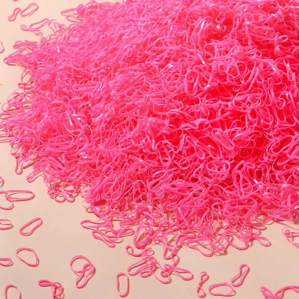Colorful Disposable Rubber Band Hair Ties For Girls Bulk Pack 500 1000 2000 Pcs Ponytail Holders Kids Hair Accessories