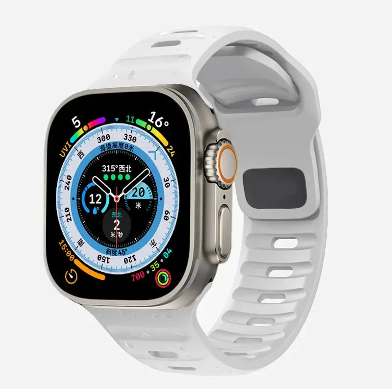 Strap For Apple Watch Band 49mm 44mm 45mm 41mm 40mm 42mm 38mm Soft Silicone sport Bracelet iwatch Serise 8 7 SE 6 5 9 Ultra 49mm
