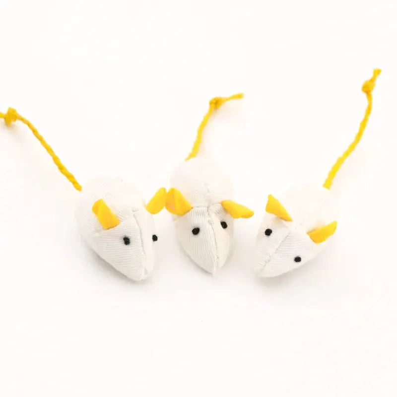 Rattle Cat Mouse Toys Set With Catnip Pre Filled Faux Fur Interactive Cat Toys For Cats 3 To 200 Pack