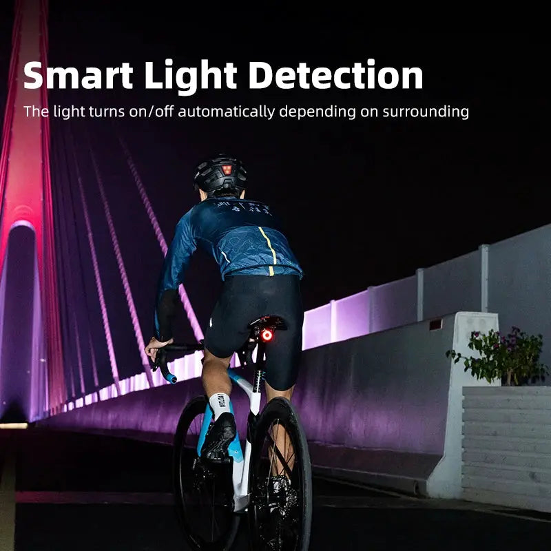 XOSS XR Pro Taillight Auto Brake Sensing Waterproof Rechargeable Bicycle Rear Lamp LED