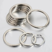 20pcs Stainless Steel Key Rings Set 20mm 25mm 28mm 30mm 35mm Round Split Rings For Jewelry Making And DIY Keychains