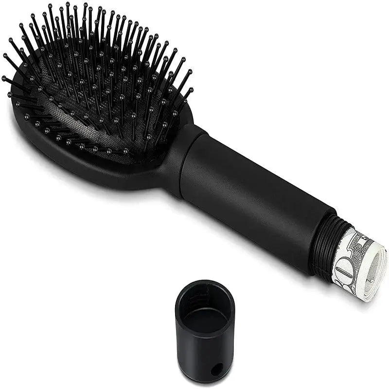 Discreet Hair Brush With Secret Compartment For Cash Keys Pills Jewelry Hidden Stash