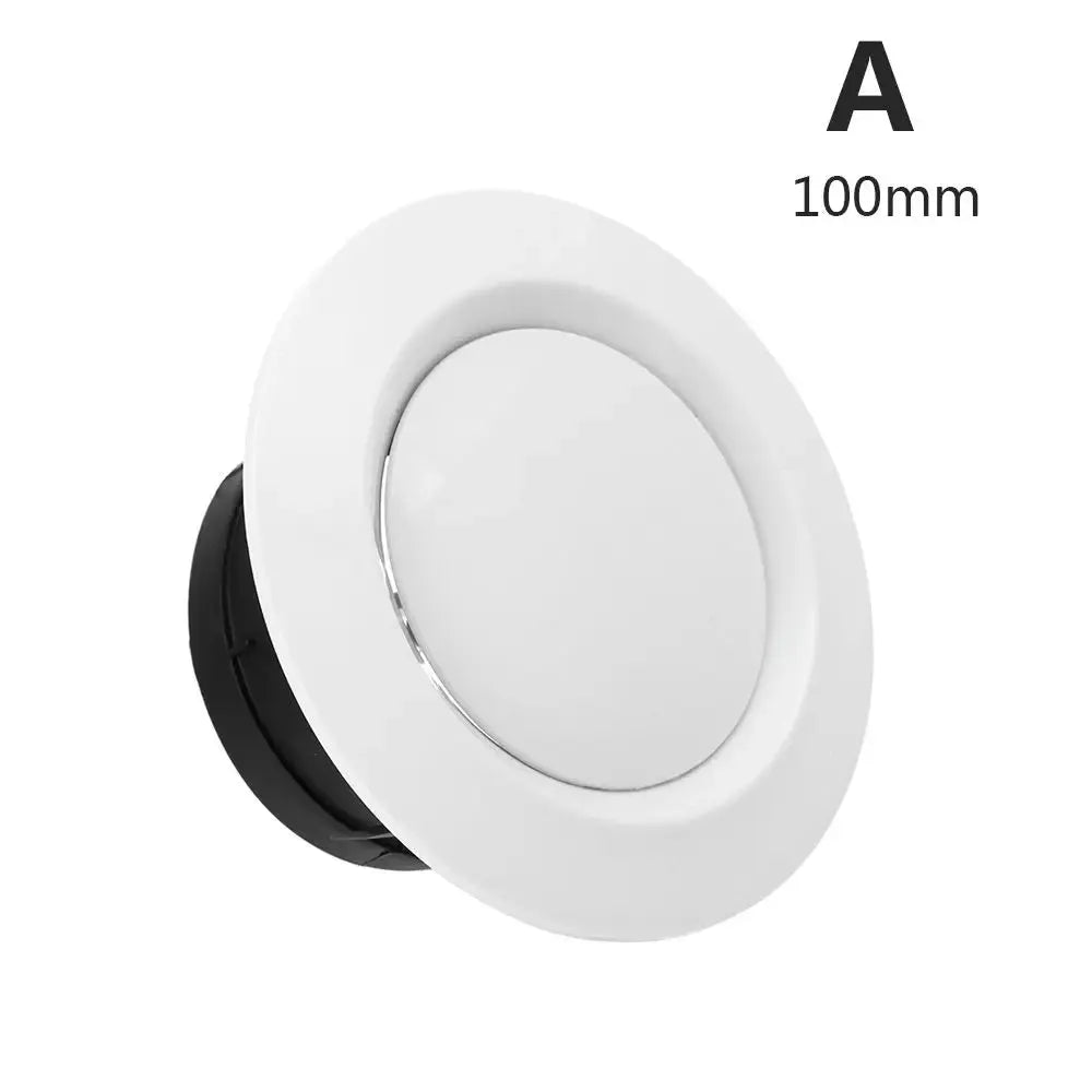 Round Ducting Ventilation Cover 100mm 150mm Air Vent Grille Extract Valve For Air Circulation Vents