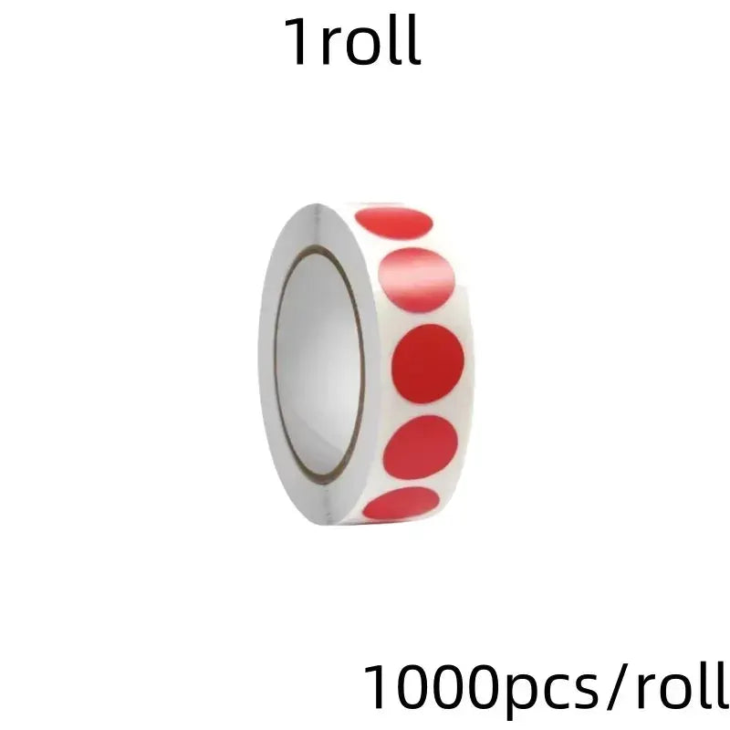 1000 Color Dot Label Stickers Coated Paper Round Sticker Rolls for Color Coding Kawaii Stationery Aesthetic