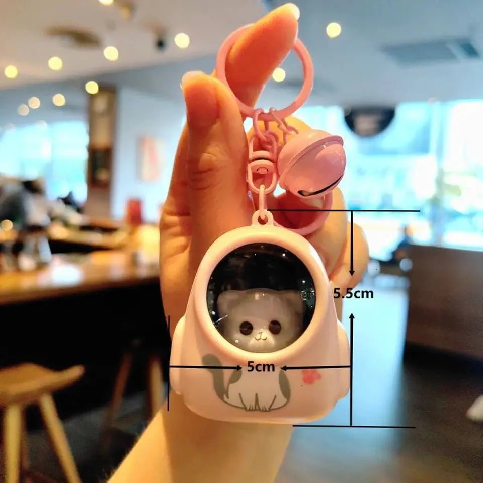 Yupsk Cute Glowing Night Light Astronaut Cat Keychains Kawaii Bag Charm Pendants Creative Accessories Gift Wholesale - Simples Market