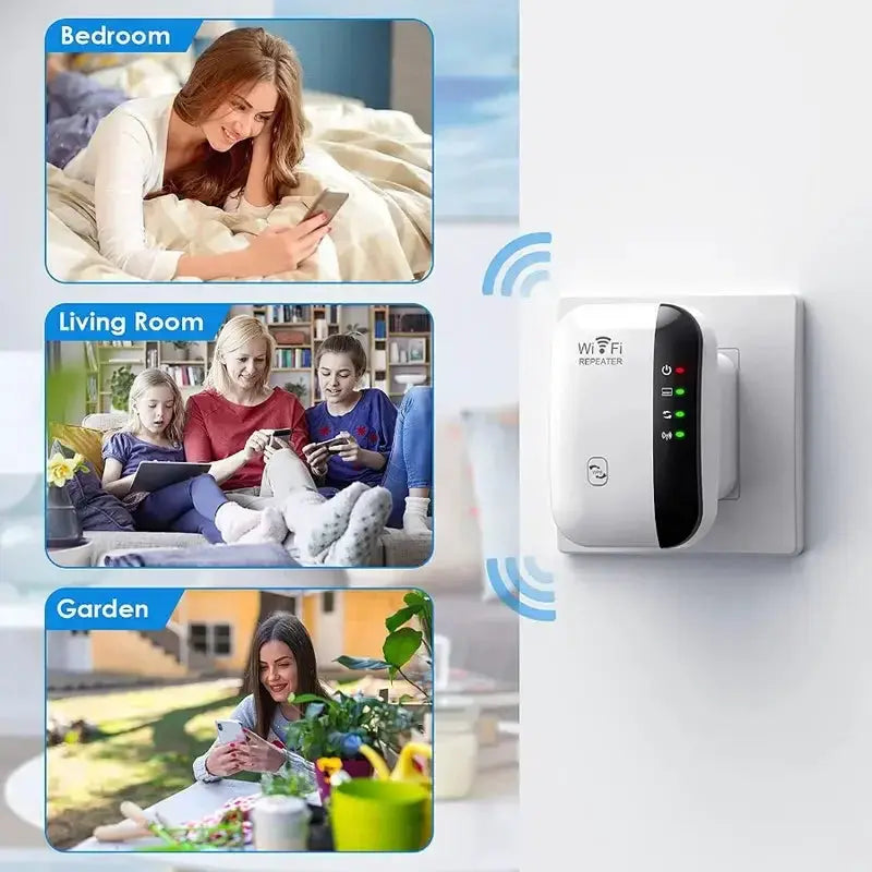 WiFi Repeater Wireless Signal Amplifier Extended Network Enhancer EU US Home Router 300 Mbps Throughput