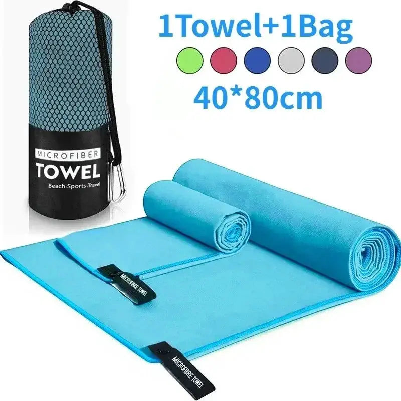 Quick Drying Microfiber Sports Towel 40x80cm Blue Grey Green Orange For Swimming Gym Fitness Camping Running Beach