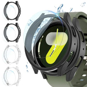 Galaxy Watch bumper case by Simples Market with matte hard PC and tempered glass screen protector, 40/44mm, 4-piece set