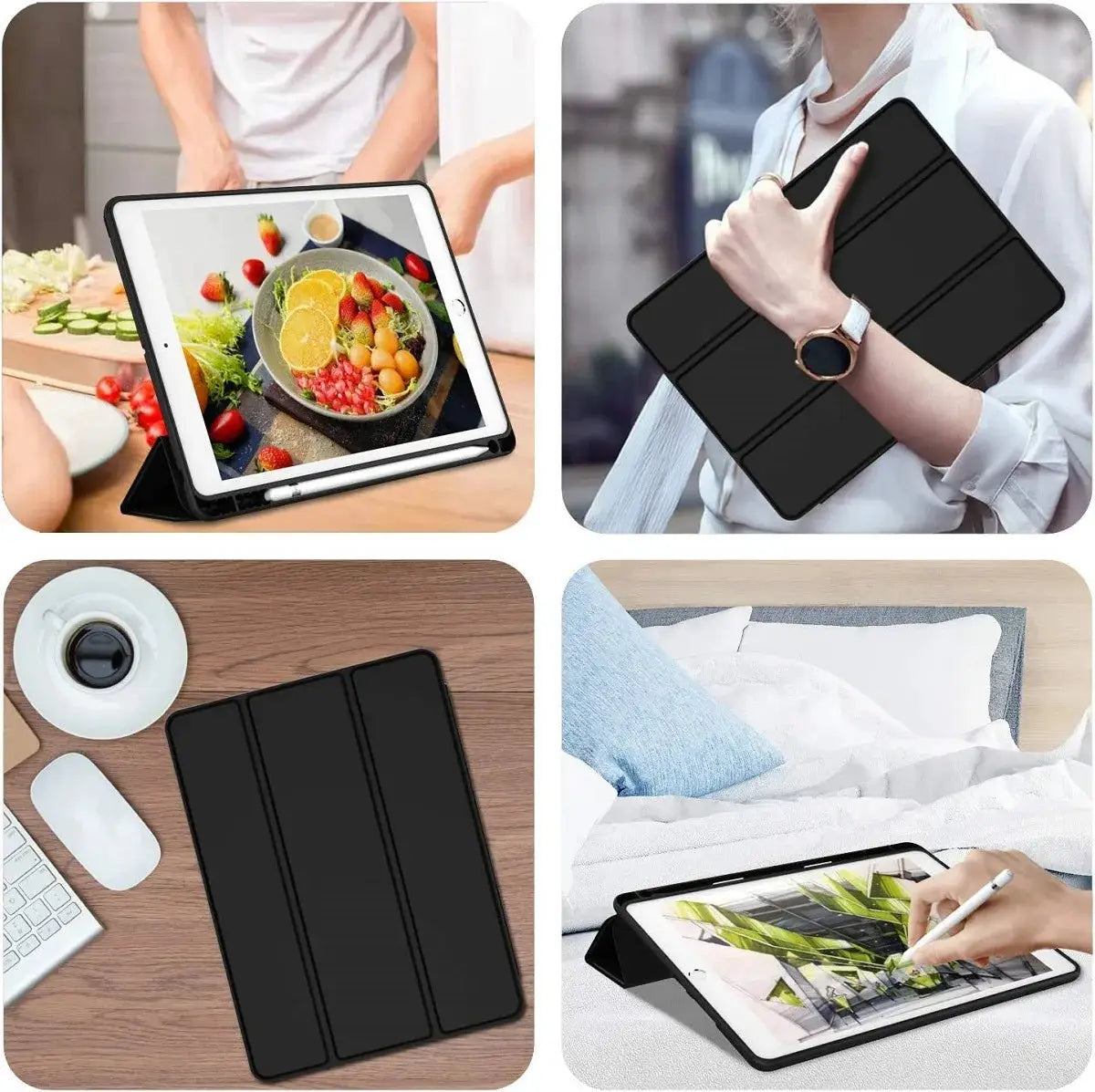 ZenGuard Magnetic Pencil Holder Tablet Case For iPad 7th To 10th Gen 10.2 And iPad Air 10.9