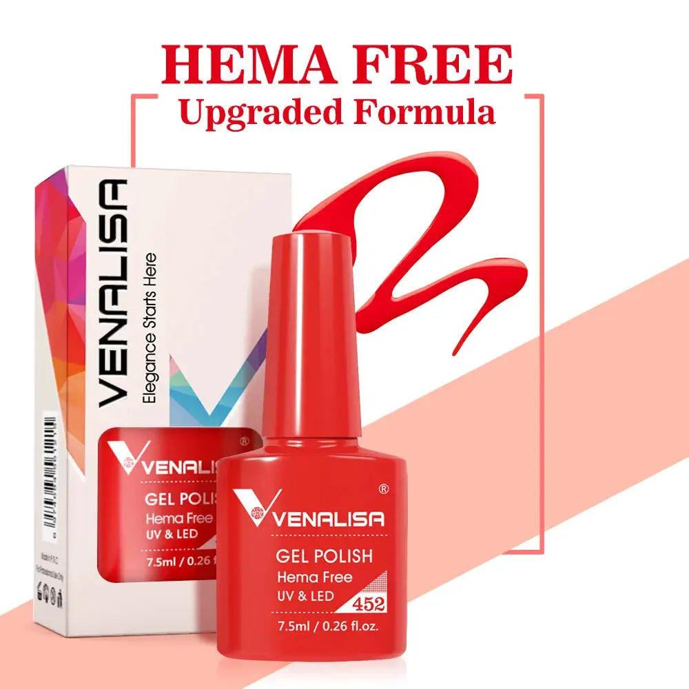 Venalisa 7 5ml Gel Nail Polish Kit 60 Colors Hema Free Milky White Jelly Soak Off UV LED Varnish Full Coverage