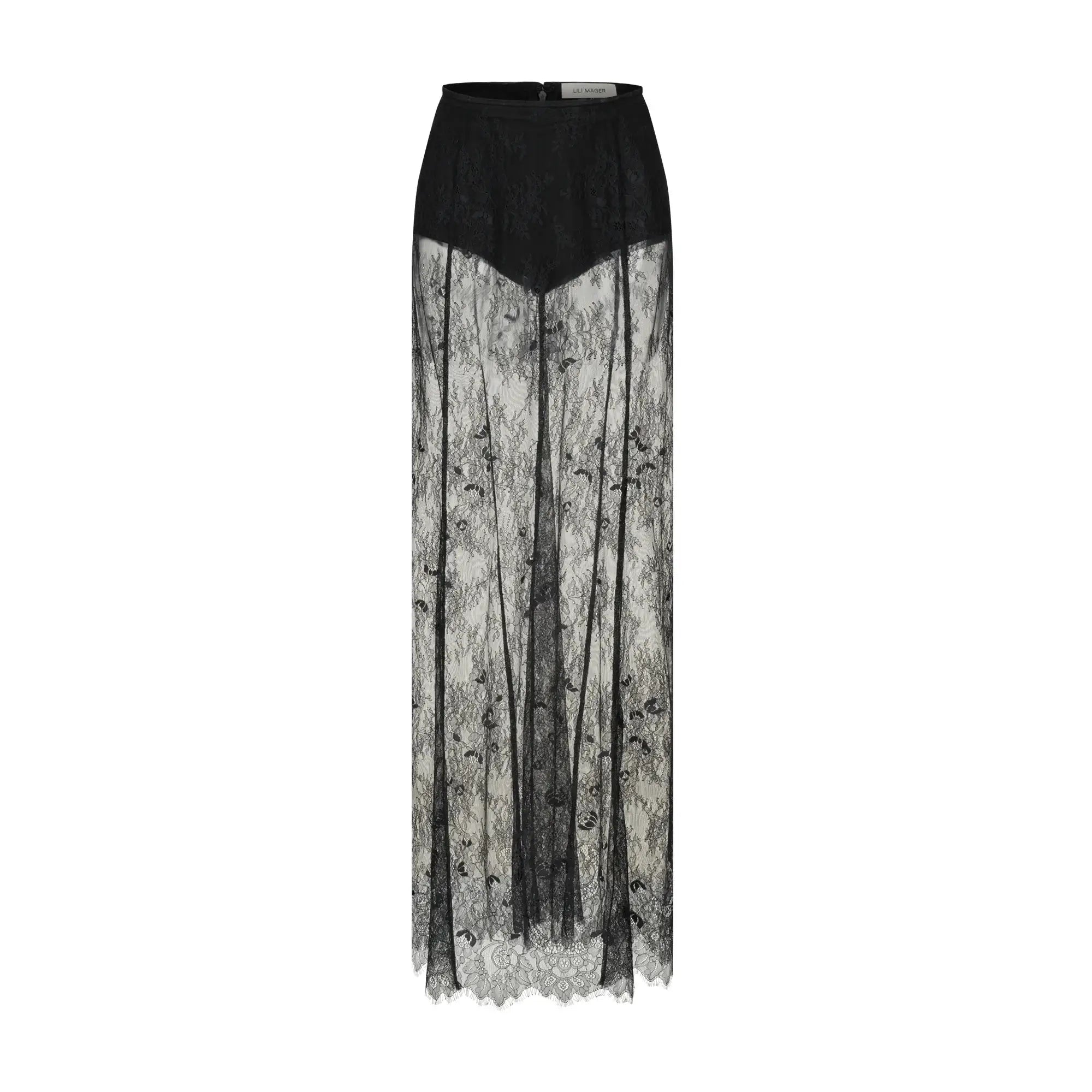 Strapless Lace Dress Set Two Piece Banquet Outfit Backless Elegant High Waist Long Splice Skirt