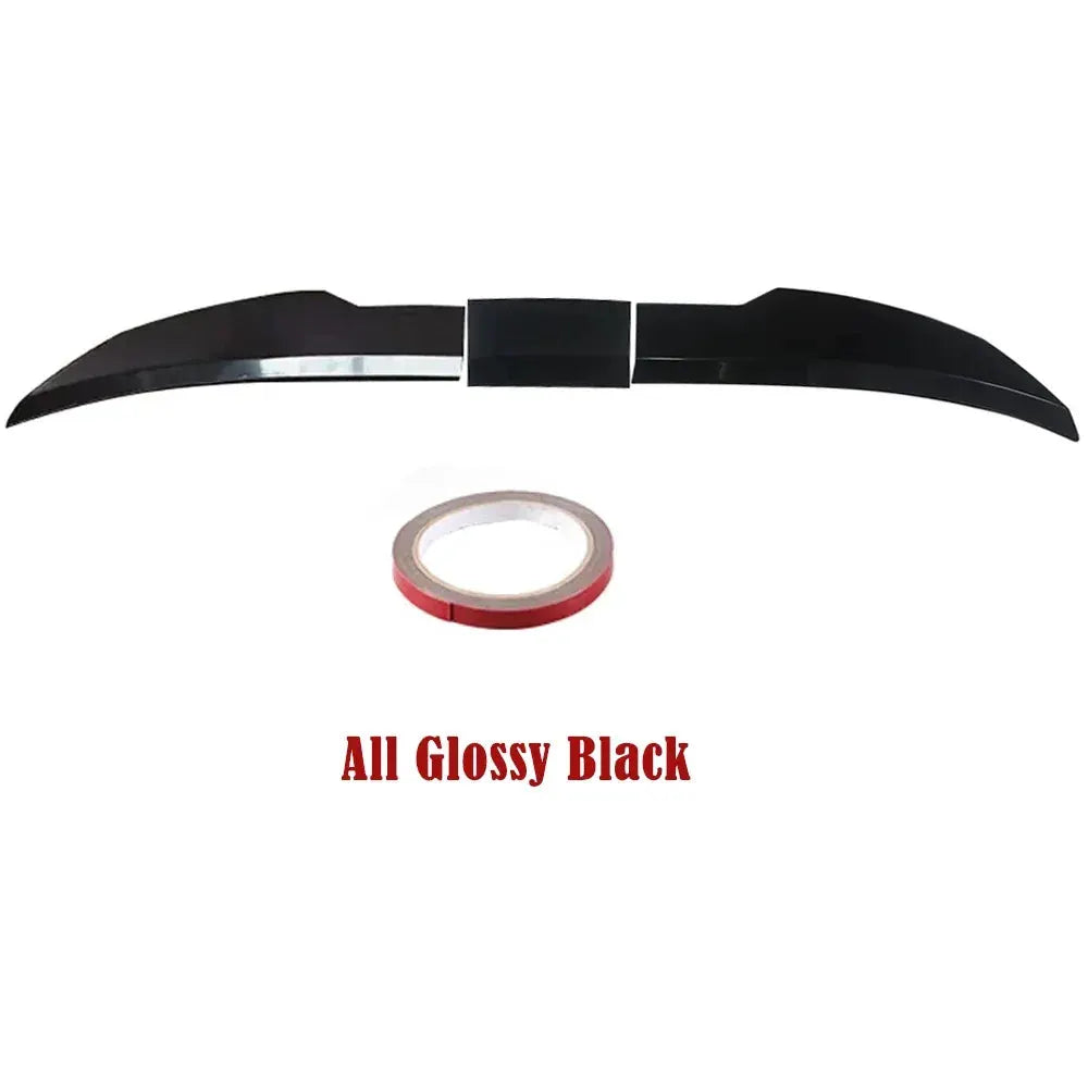 Simples Market universal 3-piece sedan rear wing spoiler in glossy black with mounting tape