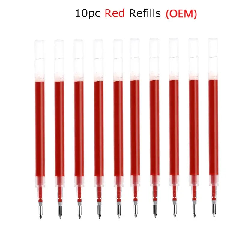 KACO 0.5mm MIDOT red gel ink pen refills, 10-pack