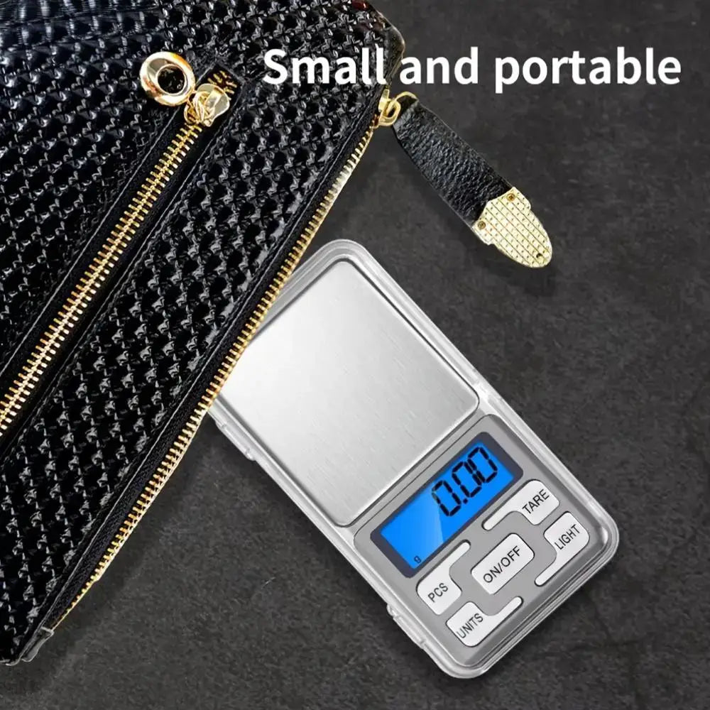 PrecisionPro Mini Pocket Scale High Precision 0.01g Readings With Backlit LCD For Jewelry And Small Items 500g Capacity