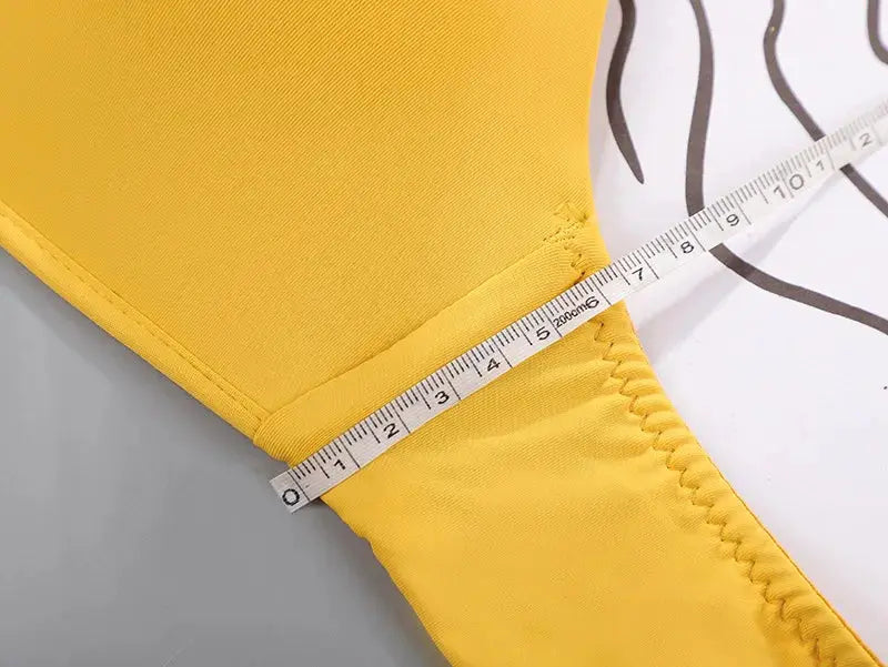 Simples Market women's seamless yellow bra with gathered edge detail.