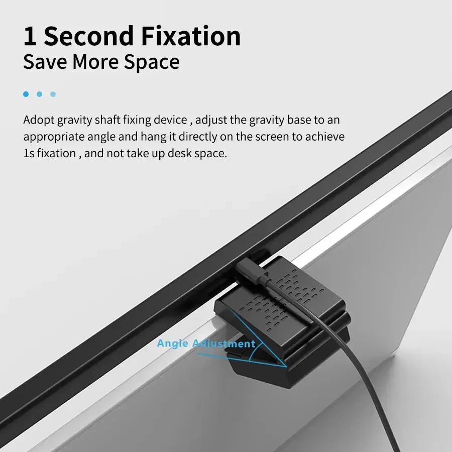 Simples Market 50cm monitor light bar USB desk lamp, black, mounted on screen with stepless dimming