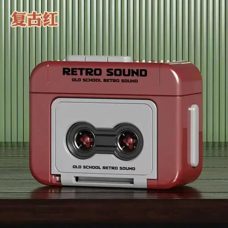 Retro Tape Recorder Keychain Mini Recording Music Box Key Ring Pendant Decompression Ornament Gift For Backpack Lovers
