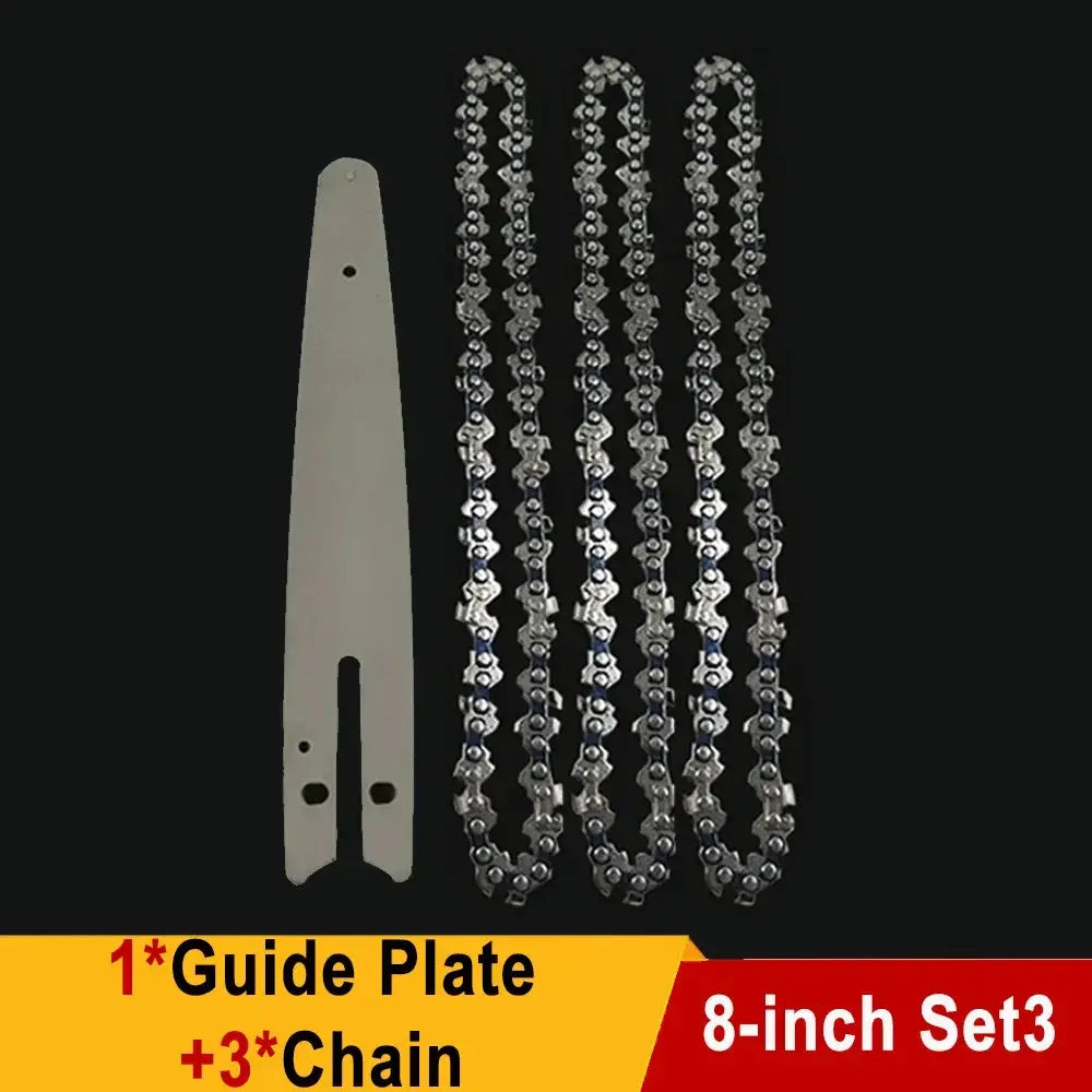 8 Inch Electric Chainsaw Bar Replacement One Quarter Inch Pitch With 22 Knives And 45 Link Chain For Garden Tools