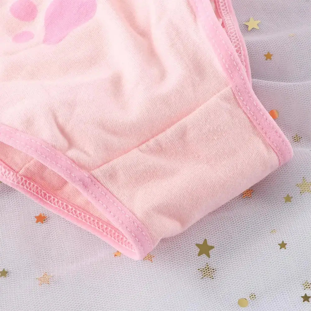 Pink bandage-style low-waist panties with stitched trim