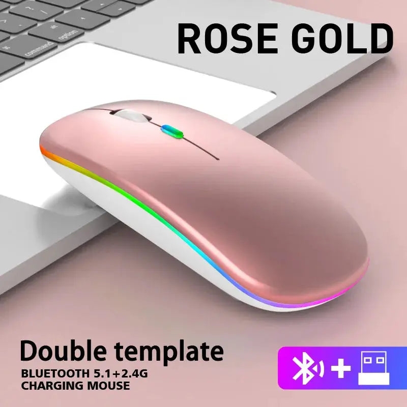 NovaPulse Wireless Gaming Mouse With 2.4GHz Bluetooth Rechargeable Quiet Ergonomic Backlit 1600 DPI For PC And Laptop