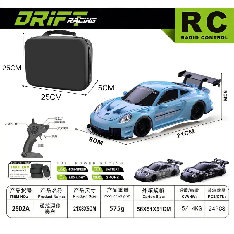 Limited Edition RC Drift GT3 RS 1 To 24 Scale High Speed Remote Control Car Gift For Kids 14 Up