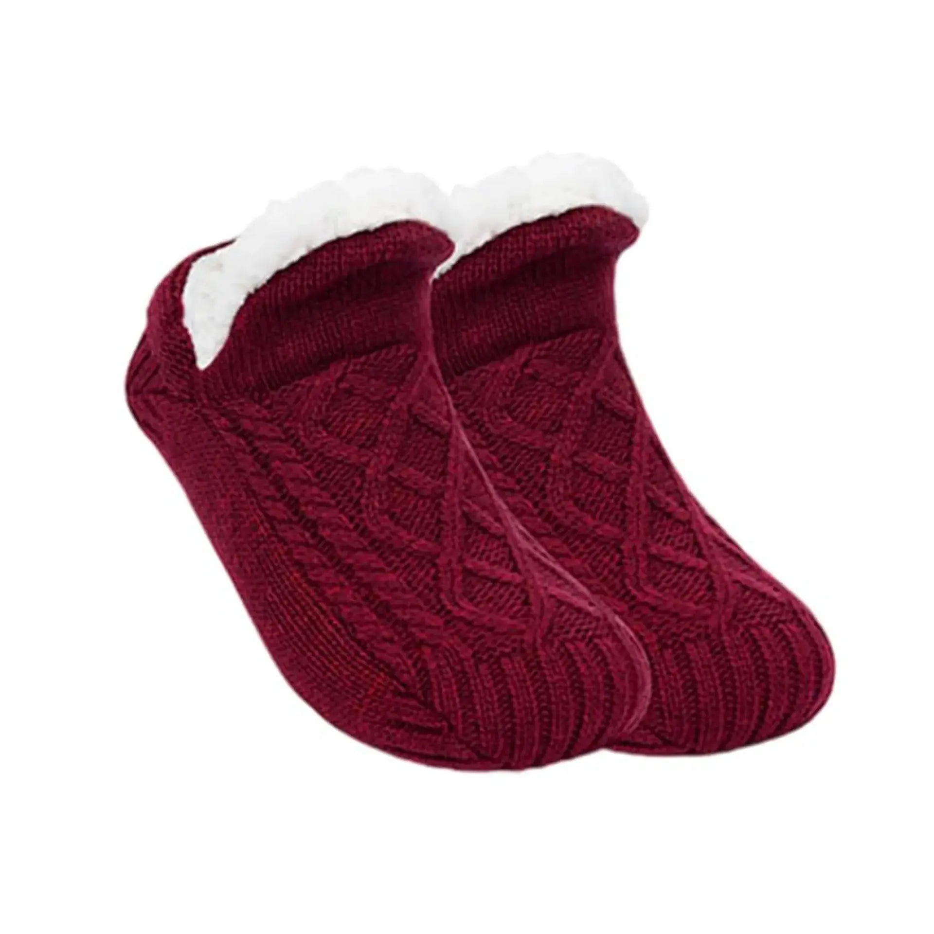 CozyCloud Super Warm Winter Non Slip Floor Socks For Women And Men Velvet Coral Fleece With Silicone Grips
