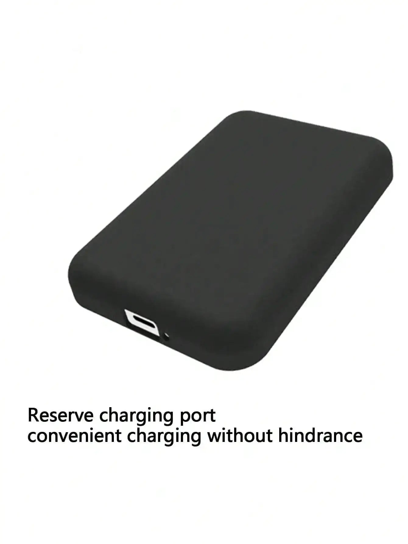 TPU charging case protector for Apple's MagSafe wireless power bank, black