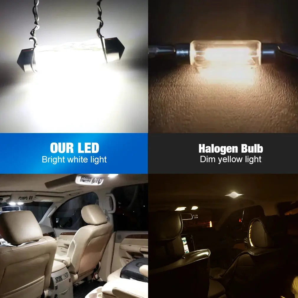 XSTORM C5W LED dome light set for cars (31/36/39/41mm); bright white interior lighting