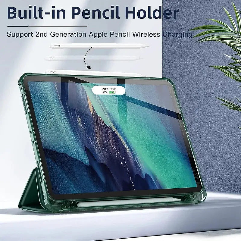 Funda Pencil Holder iPad Case With Durable PU Shockproof Waterproof Protective Cover For All iPad Models