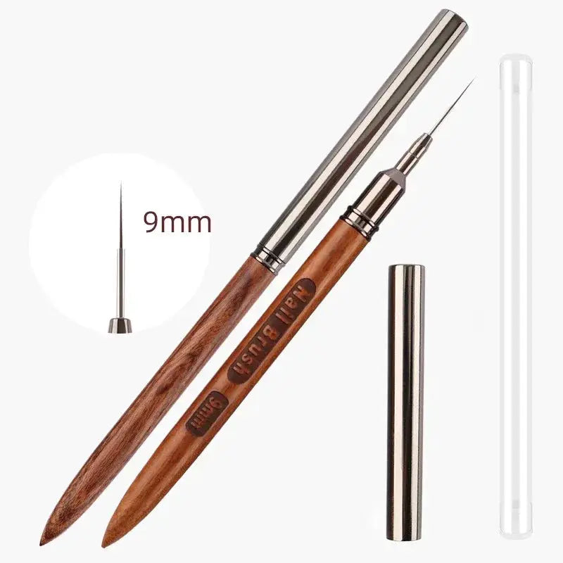 ProNail Craft Wood Handle UV Gel Nail Art Liner Brush for Precision Lines Stripes Flowers and Details