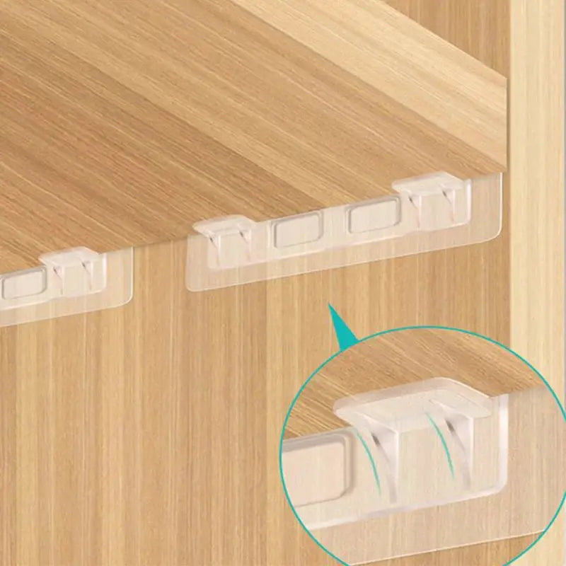 6 Or 12 Pieces Wardrobe Divider Brackets Non Marking Sticky For Wardrobe Kitchen Cabinets Anti Slip Shelf Layer Support