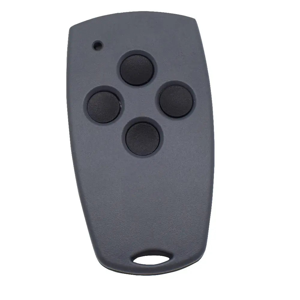 Garage door remote control, gray four-button case, Simples Market, 868/433 MHz.
