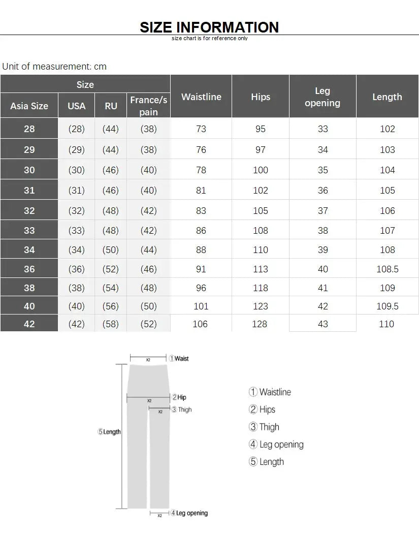 Summer thin men's elastic cotton gray jeans, straight casual pants; size chart and leg-opening diagram included