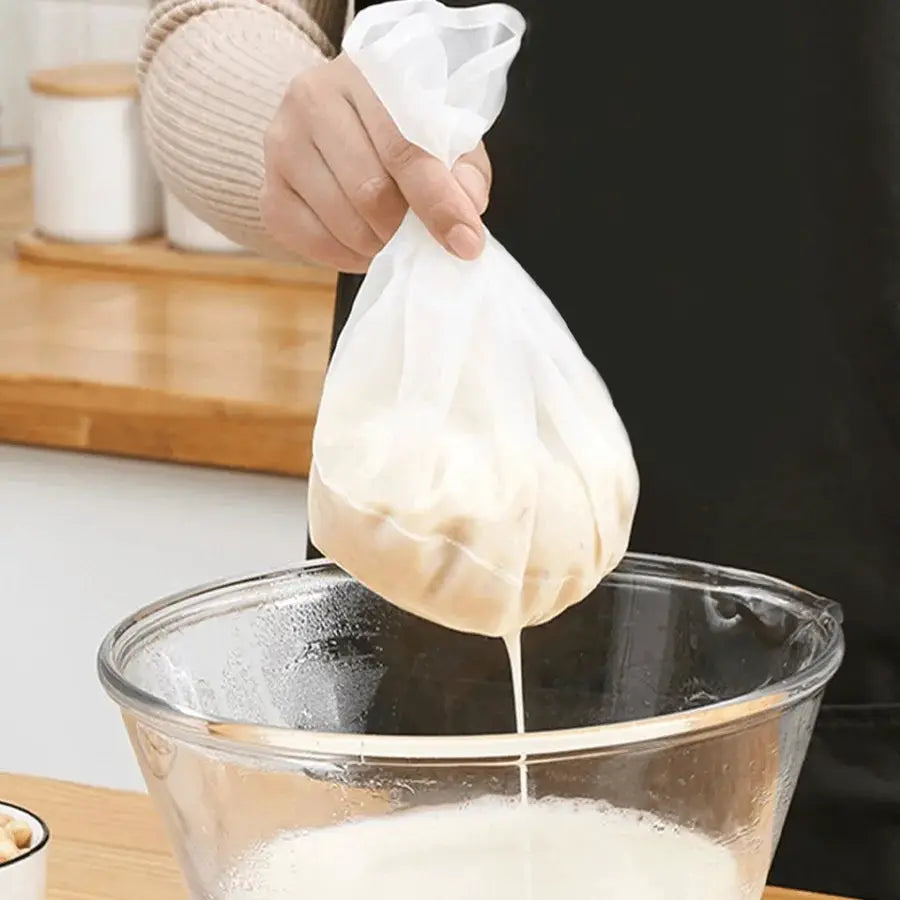 Reusable Fine Mesh Cheese Cloth Bags For Yogurt Juice Coffee Food Safe Gauze Filtering Bags Kitchen Accessory