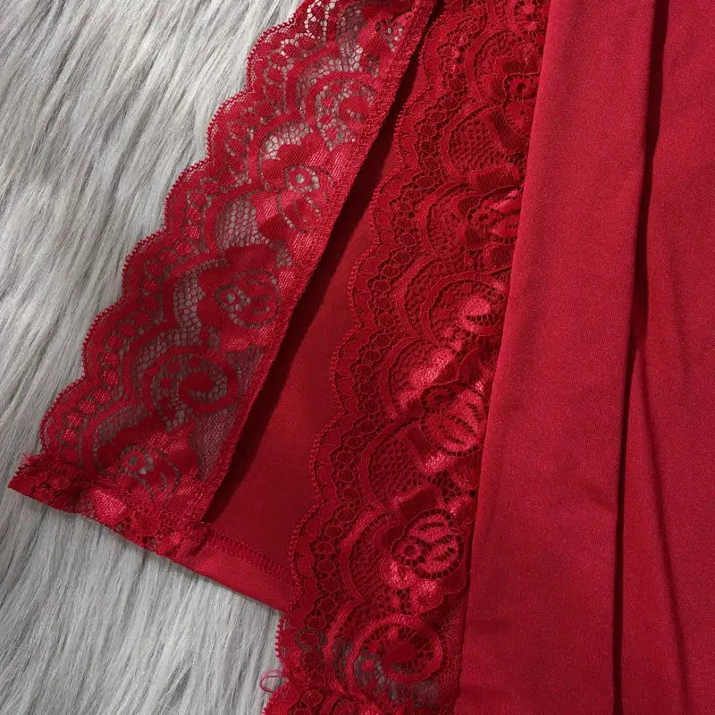 LuxeSilk Satin Nightgown Faux Silk Sleepwear Spaghetti Straps V Neck for Sleek Summer Comfort Women
