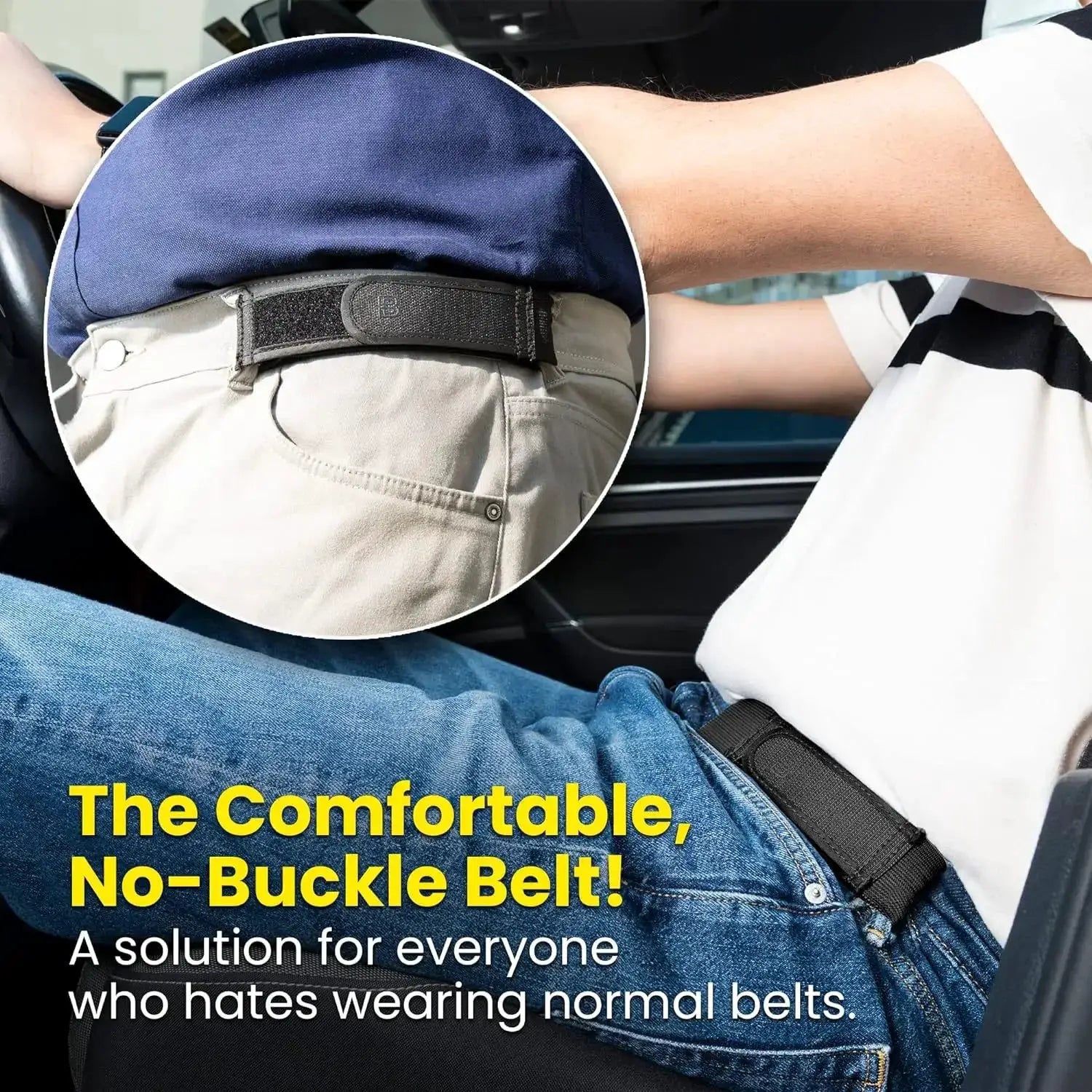 Buckle Free Waist Belt Unisex Elastic No Buckle Belt Ultra Soft Comfortable Fashion Belt Loop Men Women