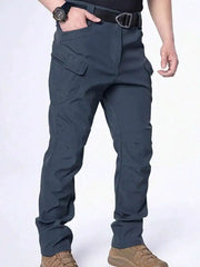 Men's cargo elastic pants by Simples Market, dark gray, for outdoor trekking and hiking
