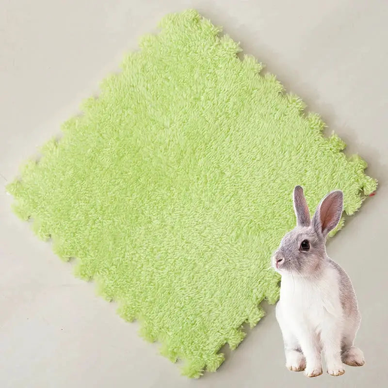 Green EVA foam pet warming pad, 30x30cm, soft sleeping mat for small animals