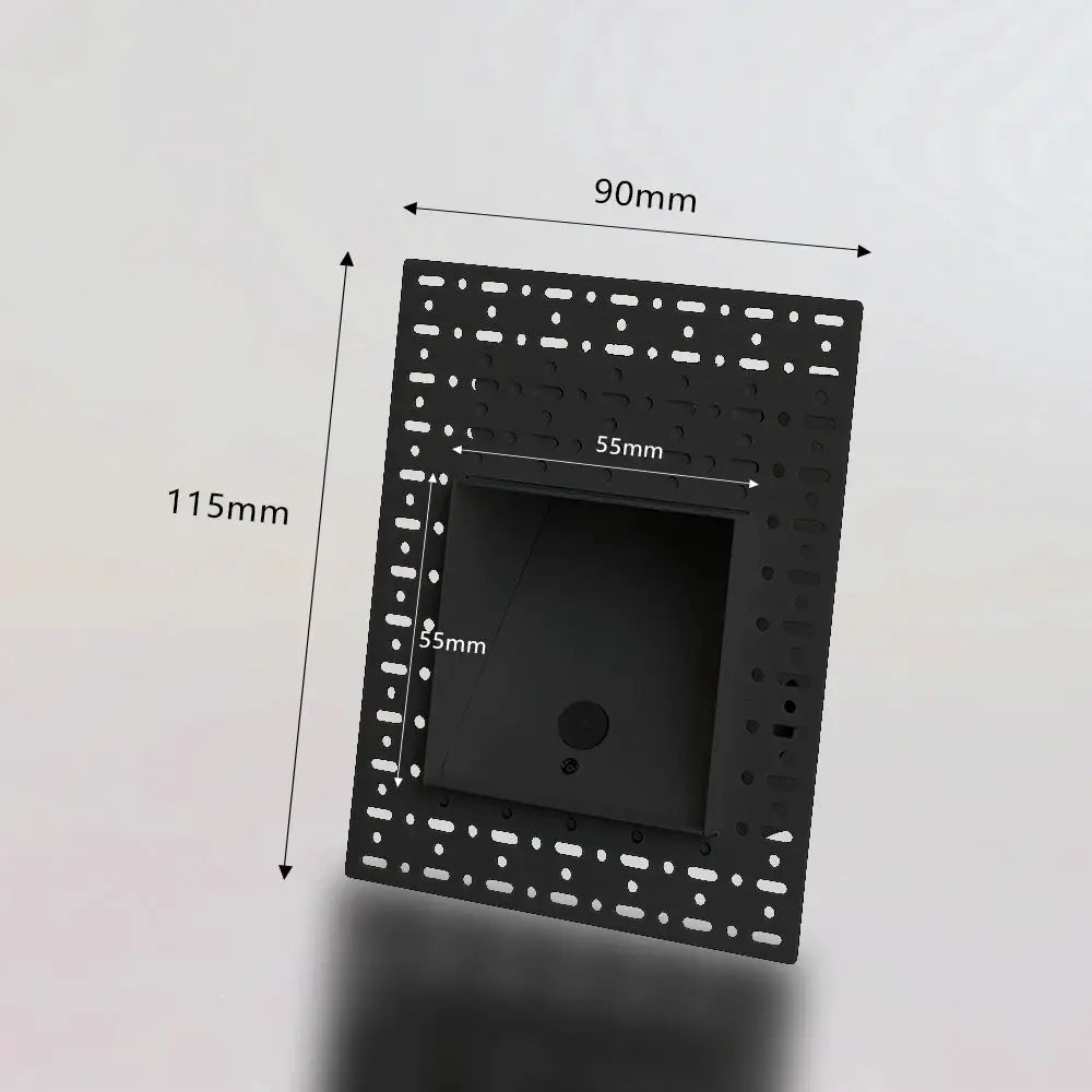 SANDIY sensor wall sconce lamp, black metal frame for frameless recessed stair lighting by Simples Market.
