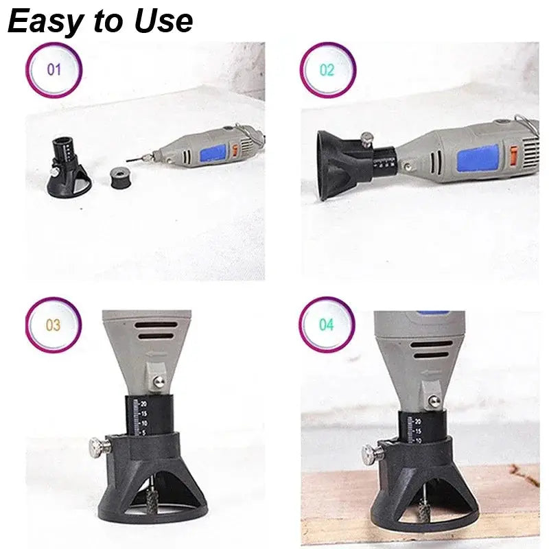 Rotary Router Milling Cutter Guide Attachment For Dremel Tools Wood Carving Kit With Precision Locator