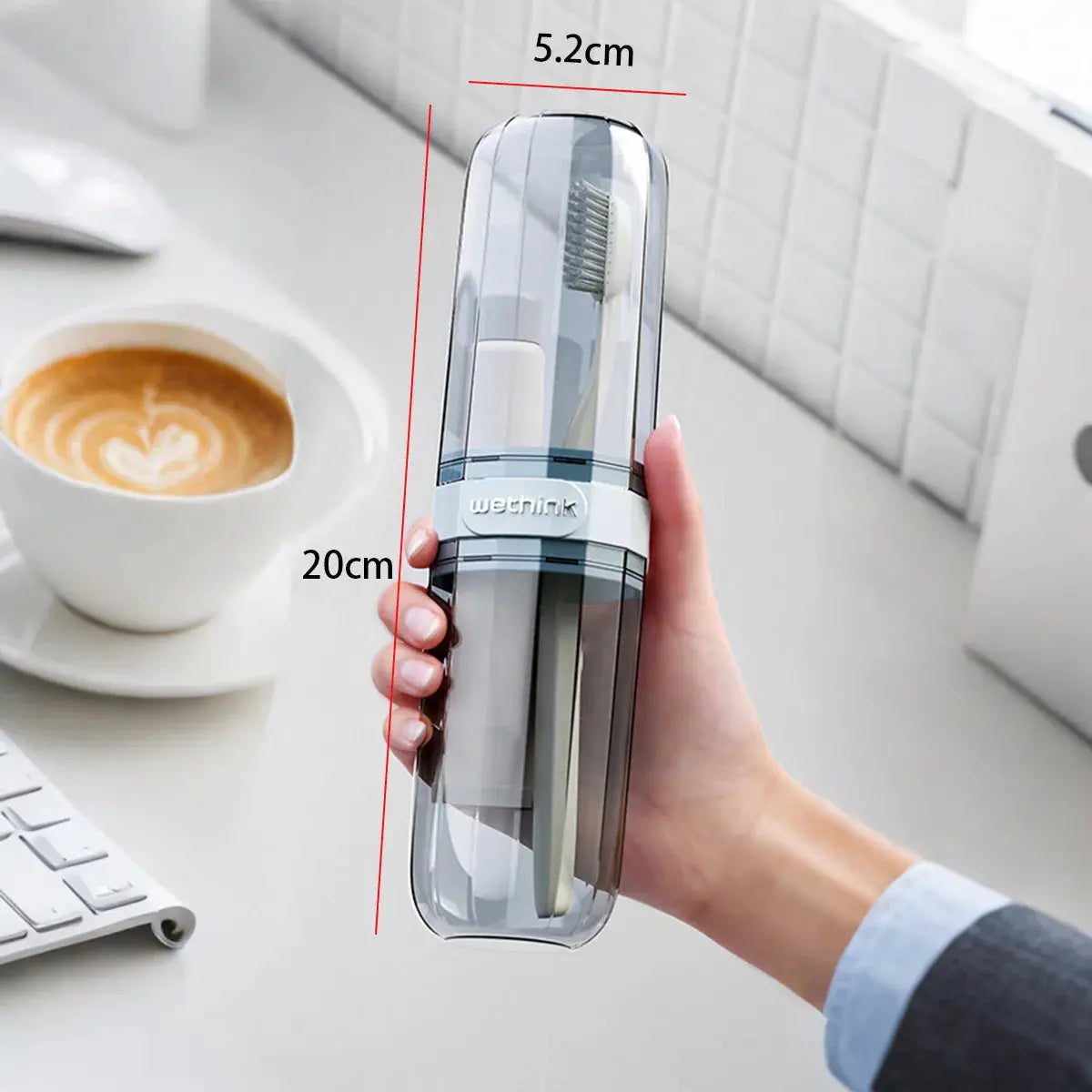 TrailGuard Portable Toothbrush And Toothpaste Case With Breathable Air Holes Keeps Bacteria Away For Travel